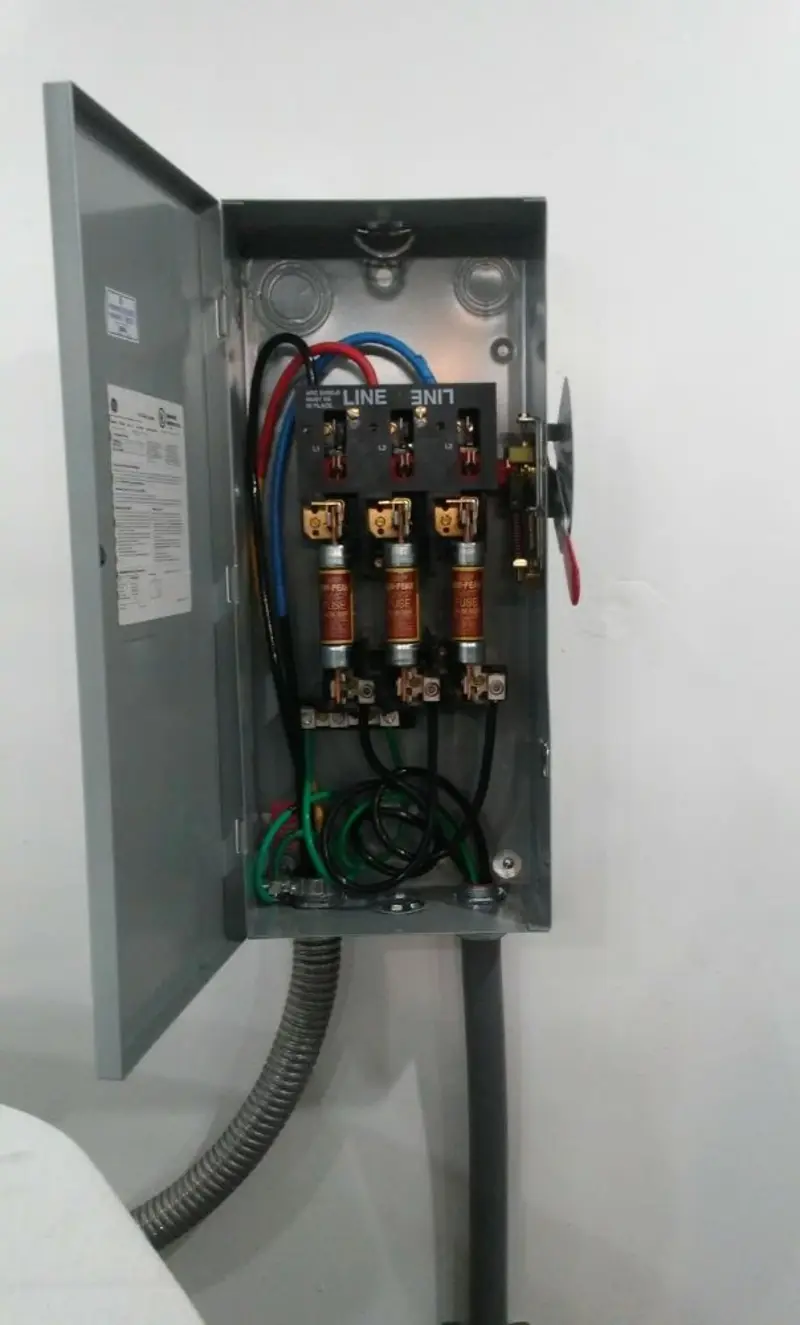 Three-phase disconnect switch installed for Electrical Wiring & Rewiring in Denver