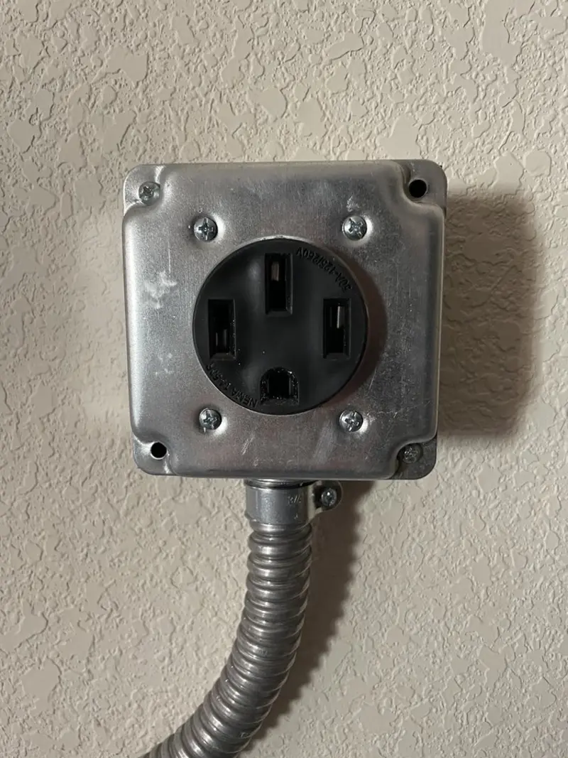 NEMA 14-50 outlet installed for Smart Home Electrical in Denver